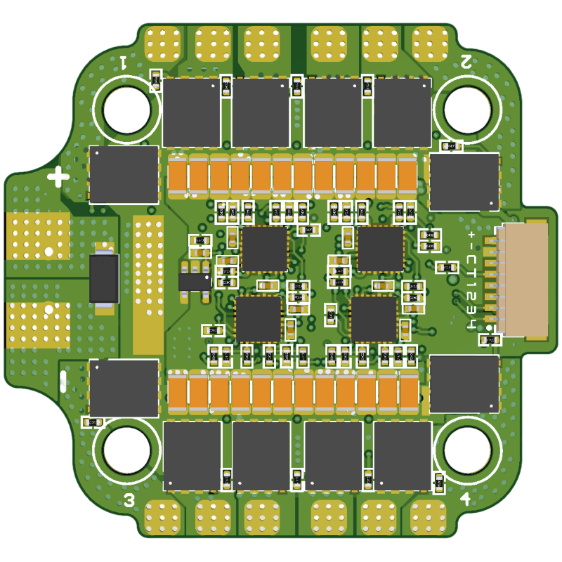 Регулятор обертів RCSOLO ESC 4в1 8S AM32